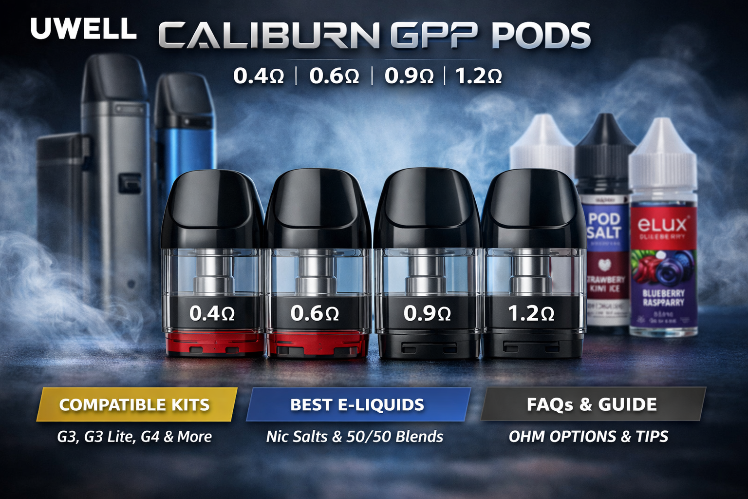 Uwell Caliburn 3ml GPP Pods Review