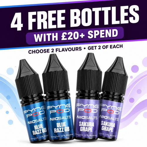 4 FREE Pyne Pod Nic Salts (Spend £20)