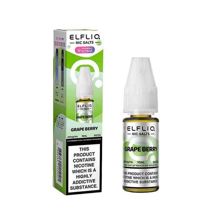 Elf Bar ELFLIQ - Grape Berry 10ml E-liquid Salt Nic