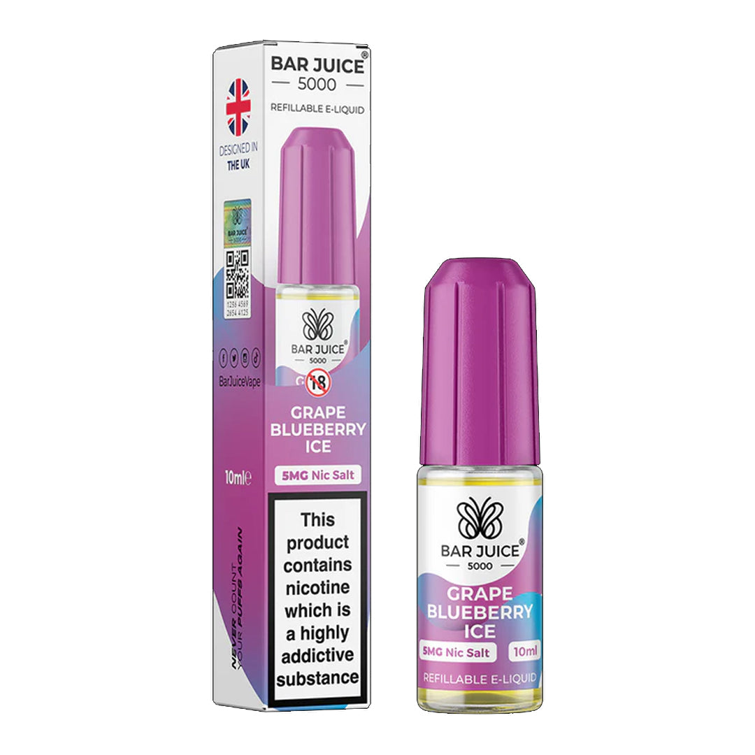 Bar Juice 5000 - Nic Salts - Grape Blueberry Ice