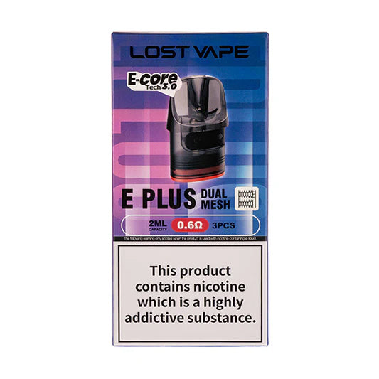 Lost Vape E Plus Dual Mesh 3ml Pods x 3 (Pack)