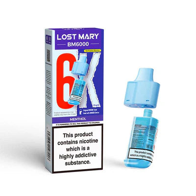 Lost Mary BM6000 - Replacement Pods - Menthol Lost Mary BM6000 - Replacement Pods - Menthol