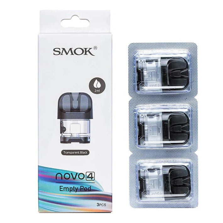 Smok Novo 4 - Black Replacement Pods x3 (Pack)