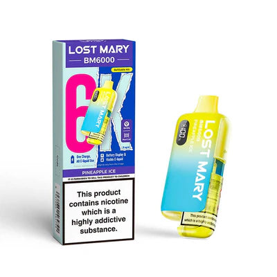 Lost Mary BM6000 - Rechargeable Replacement Pod Device - Pineapple Ice Lost Mary BM6000 - Rechargeable Replacement Pod Device - Pineapple Ice