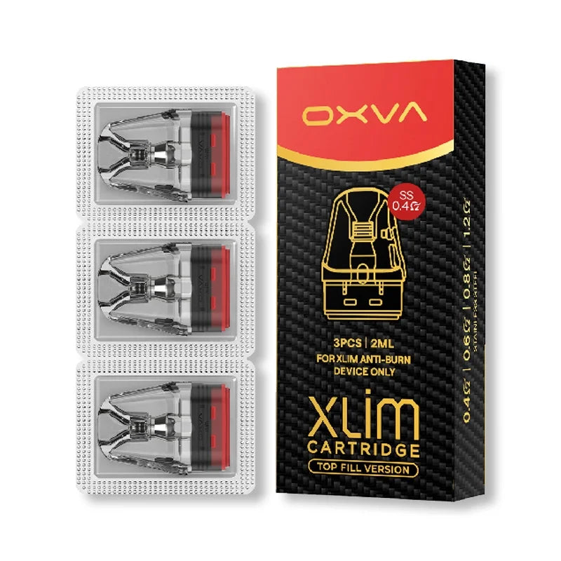 OXVA Xlim Stainless Steel Top Fill Pods - 2ml x 3 (Pack)