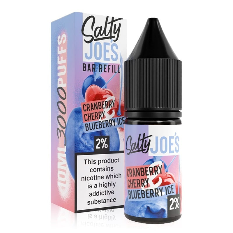 Salty Joe's - Cranberry Cherry Blueberry Ice E-liquid - 20MG CLEARANCE