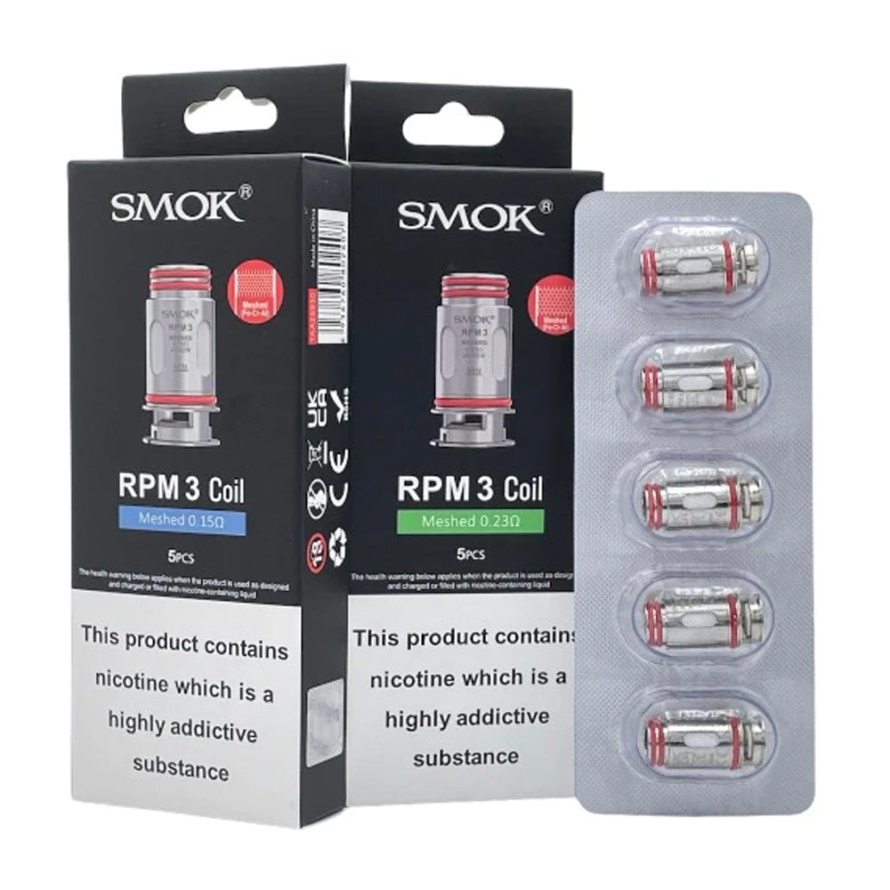 Smok RPM-3 Coils - 0.15ohm or 0.23ohm x 5 (Pack)