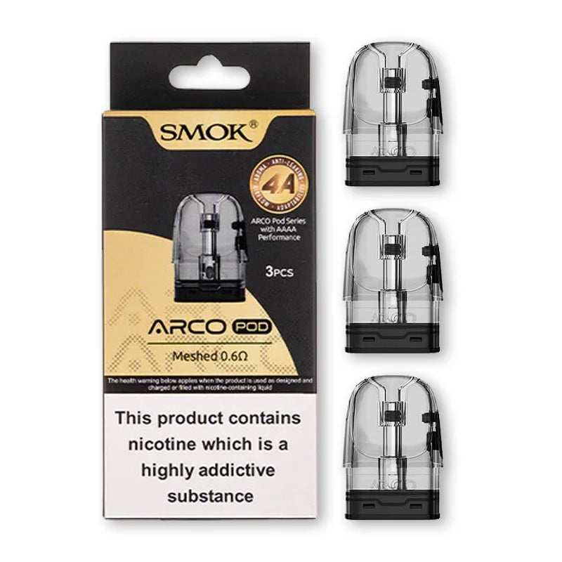 Smok Arco 3ml Pods - 0.6ohm & 0.8ohm x 3 (Pack) Smok Arco 3ml Pods - 0.6ohm & 0.8ohm x 3 (Pack)