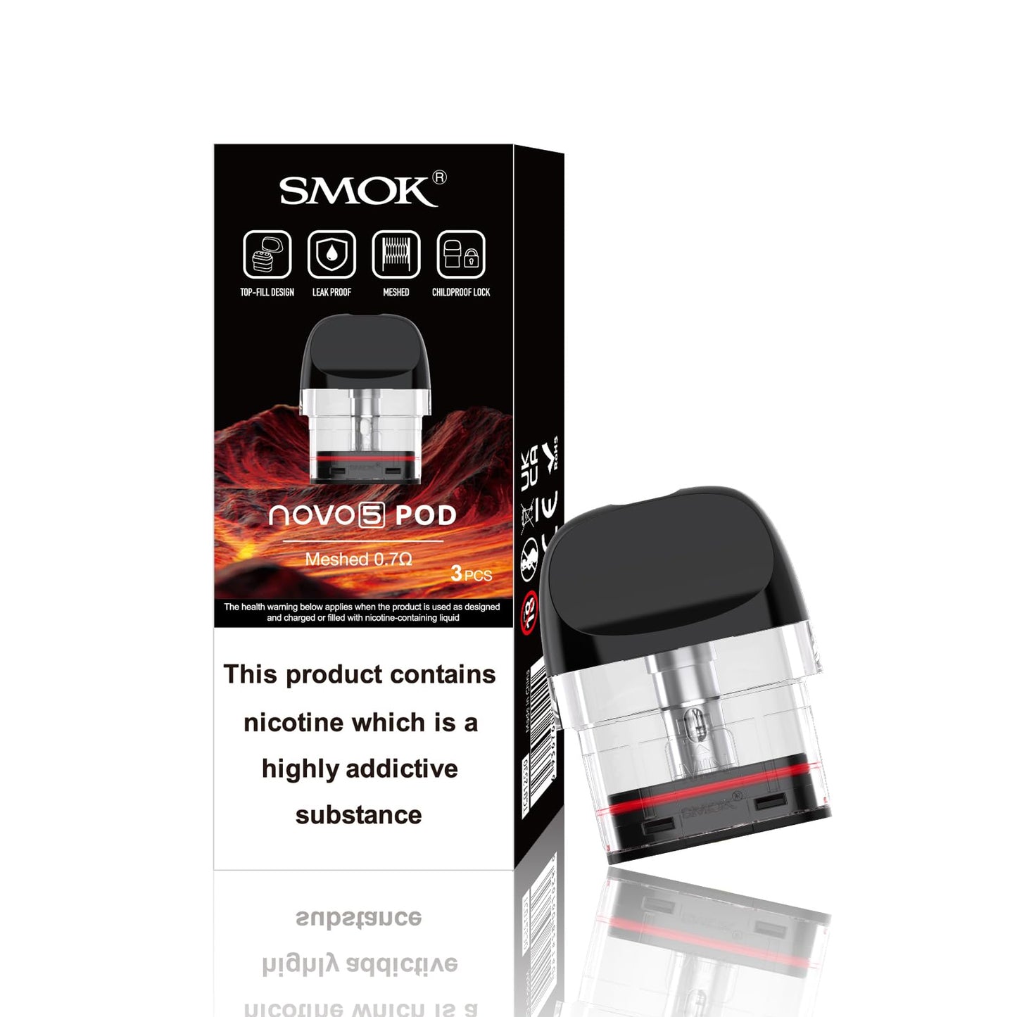 Smok Novo 5 0.7ohm Pods x 3 (Pack)
