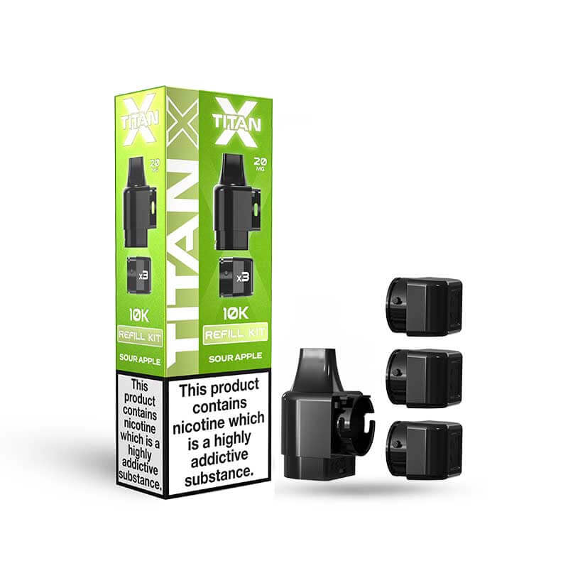 Titan X 10K - Replacement Pods - Sour Apple