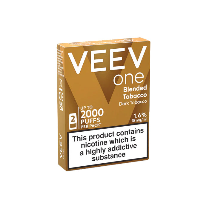 VEEV ONE - Blended Tobacco - 2ml Pre-filled Pods x2 (Pack)