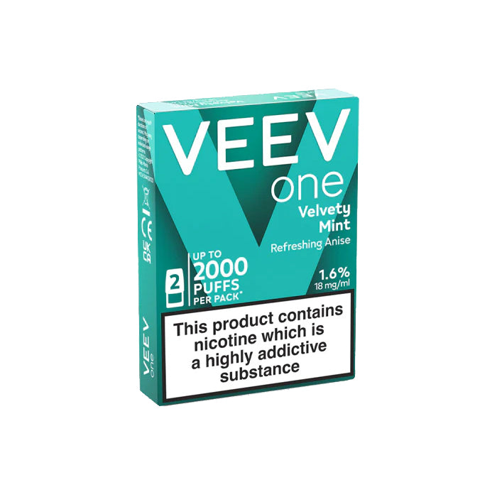 VEEV ONE - Velvety Mint - 2ml Pre-filled Pods x2 (Pack)