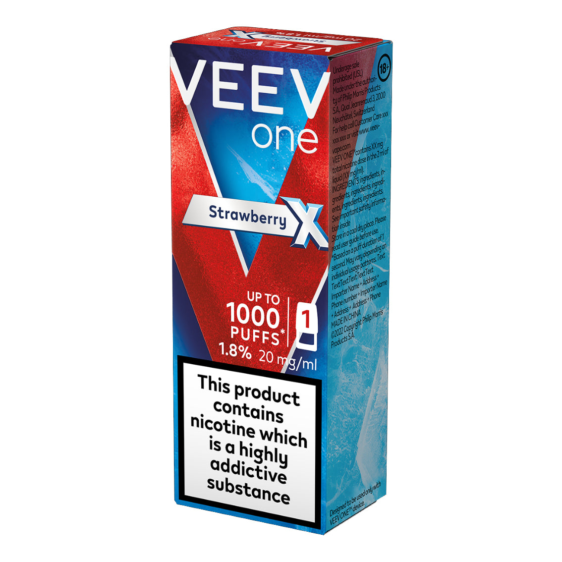 VEEV ONE - Strawberry X - 2ml Pre-filled Pod x 1 (Pack) - Ubervape