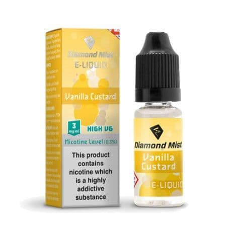 Diamond Mist E Liquid High VG - Vanilla Custard 3mg