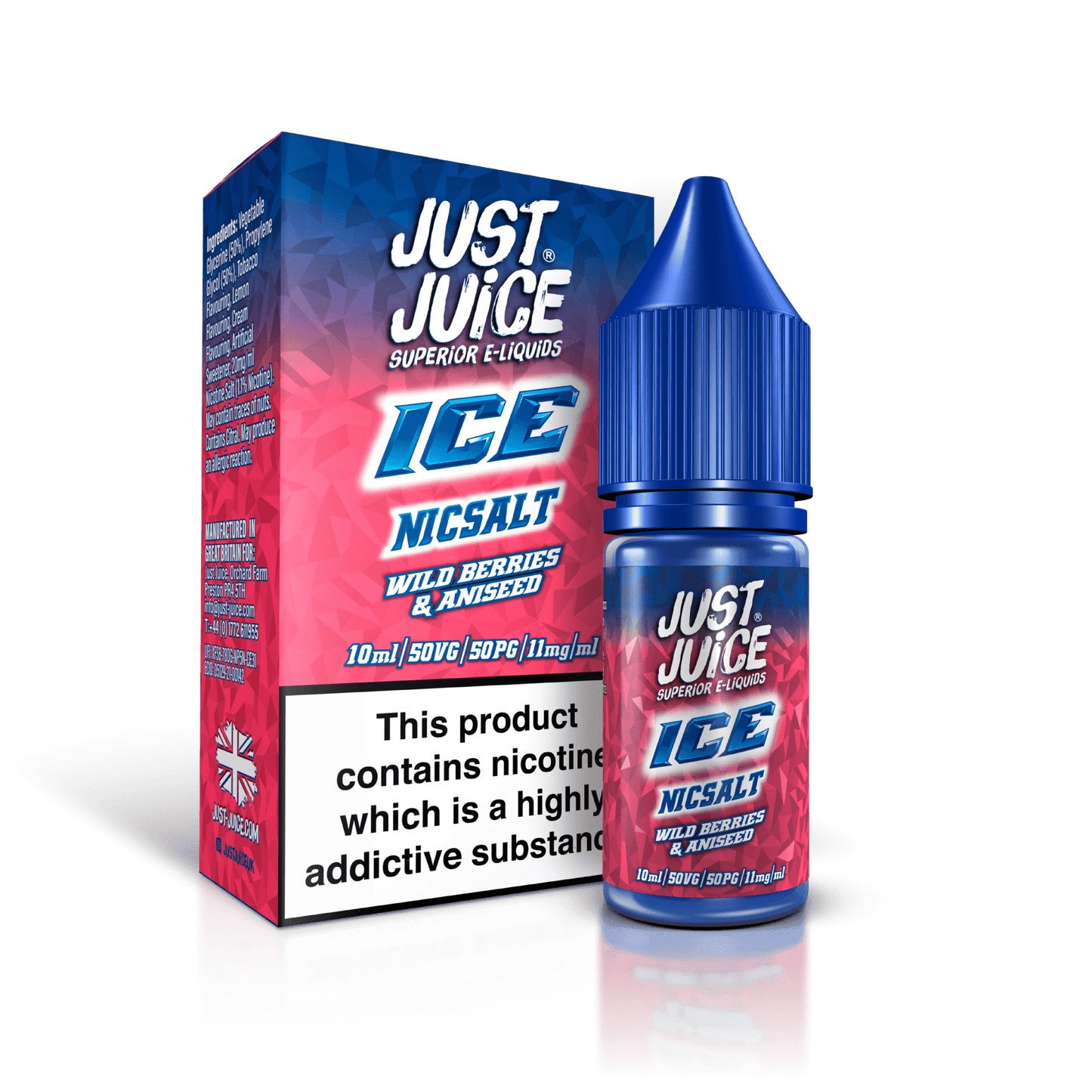 Just Juice ICE - Wild Berries & Aniseed 10ml E-liquid Salt Nic - 20MG DISCONTINUED