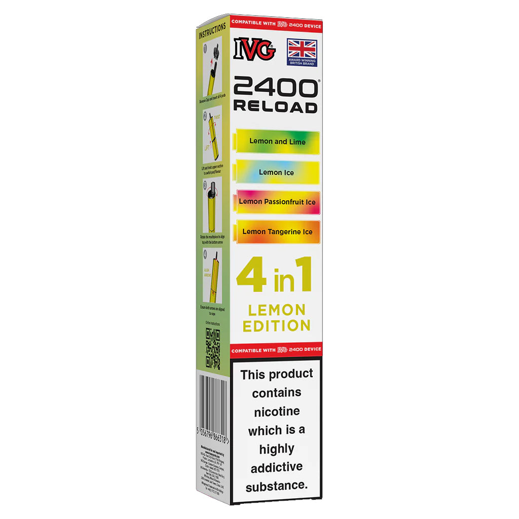 IVG 2400 4in1 Reload - Replacement Pods - Lemon Edition
