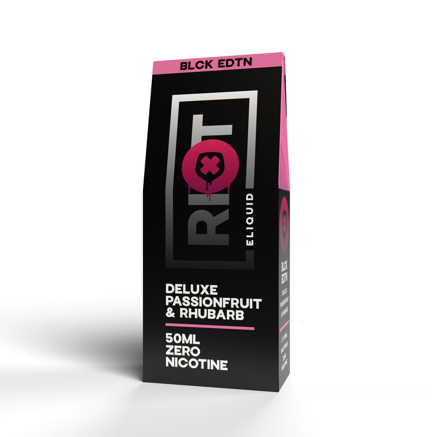 Riot Squad BLCK EDTN - Deluxe Passionfruit & Rhubarb 2 x 60ml Shortfill E-liquid - Multipack