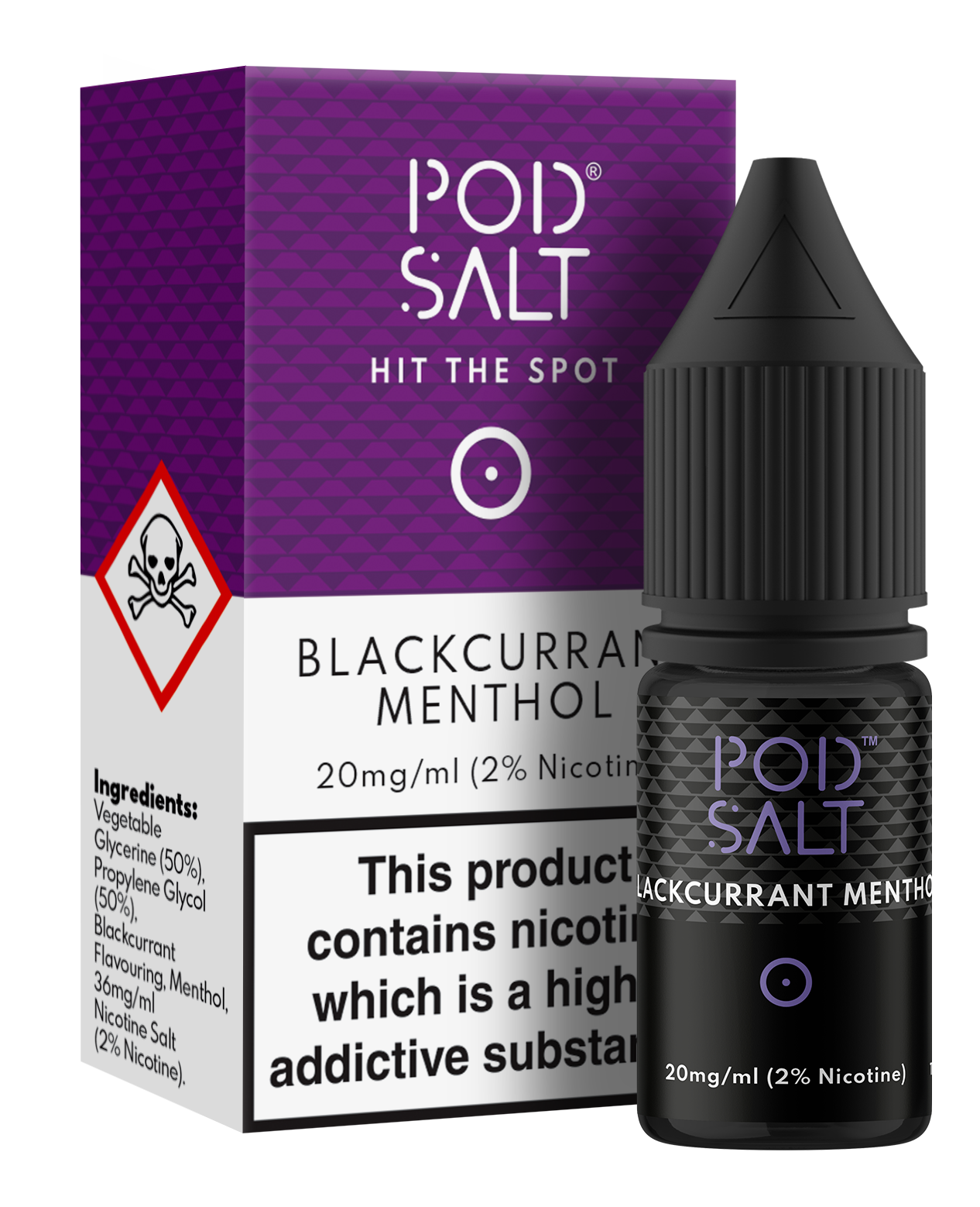 Pod Salt - Blackcurrant Menthol E-liquid 20MG - CLEARANCE BB4 12/25