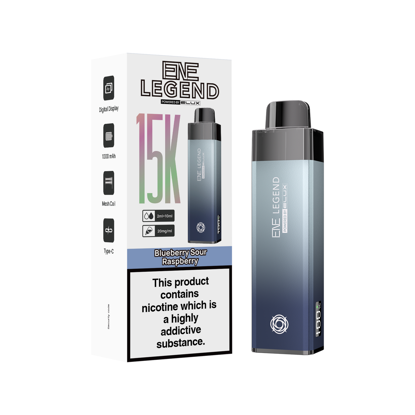 ELUX ENE Legend 15k - Rechargeable Replacement Pod Device - Blueberry Sour Raspberry