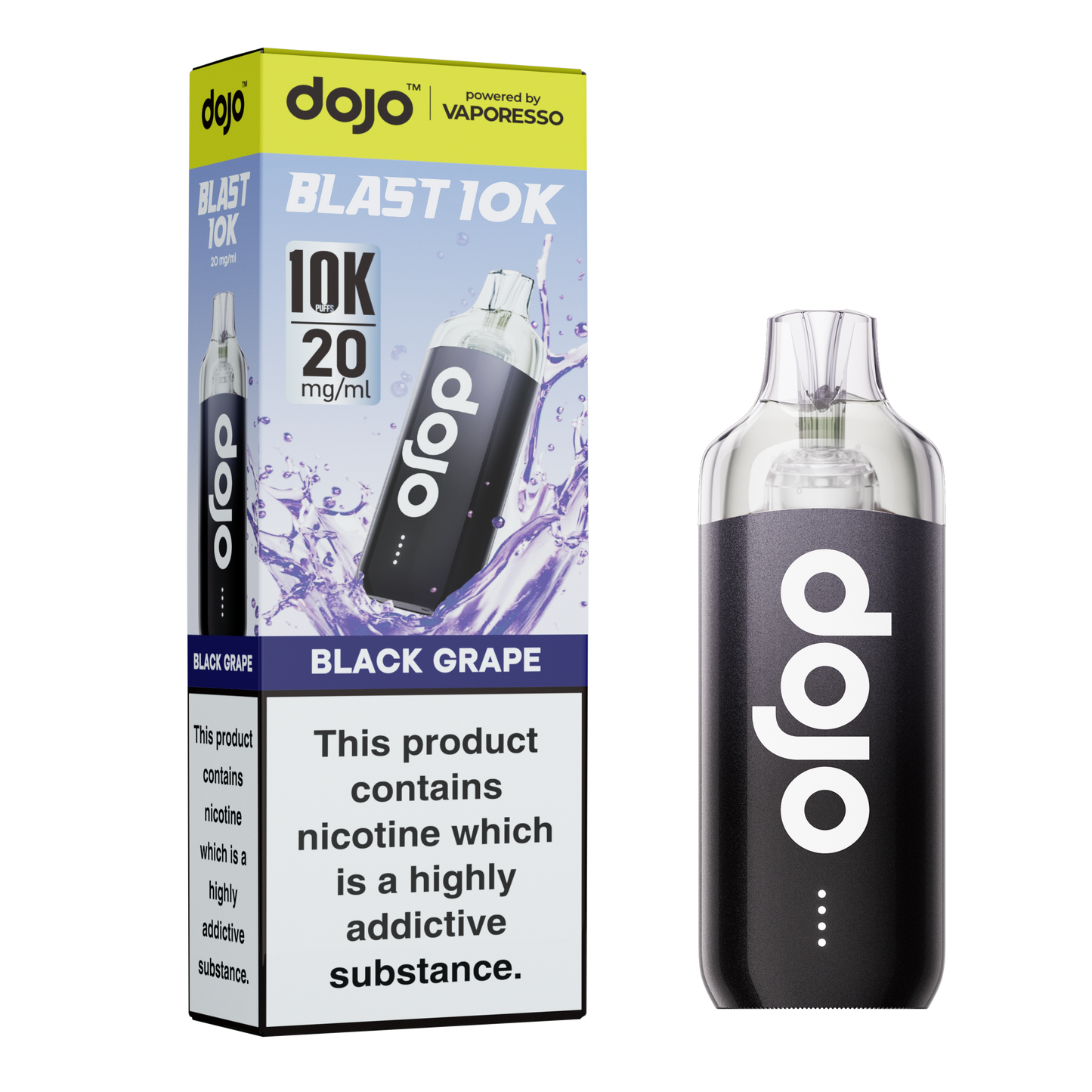 Vaporesso DOJO Blast 10K - Replacement Disposable Pod Device - Black Grape