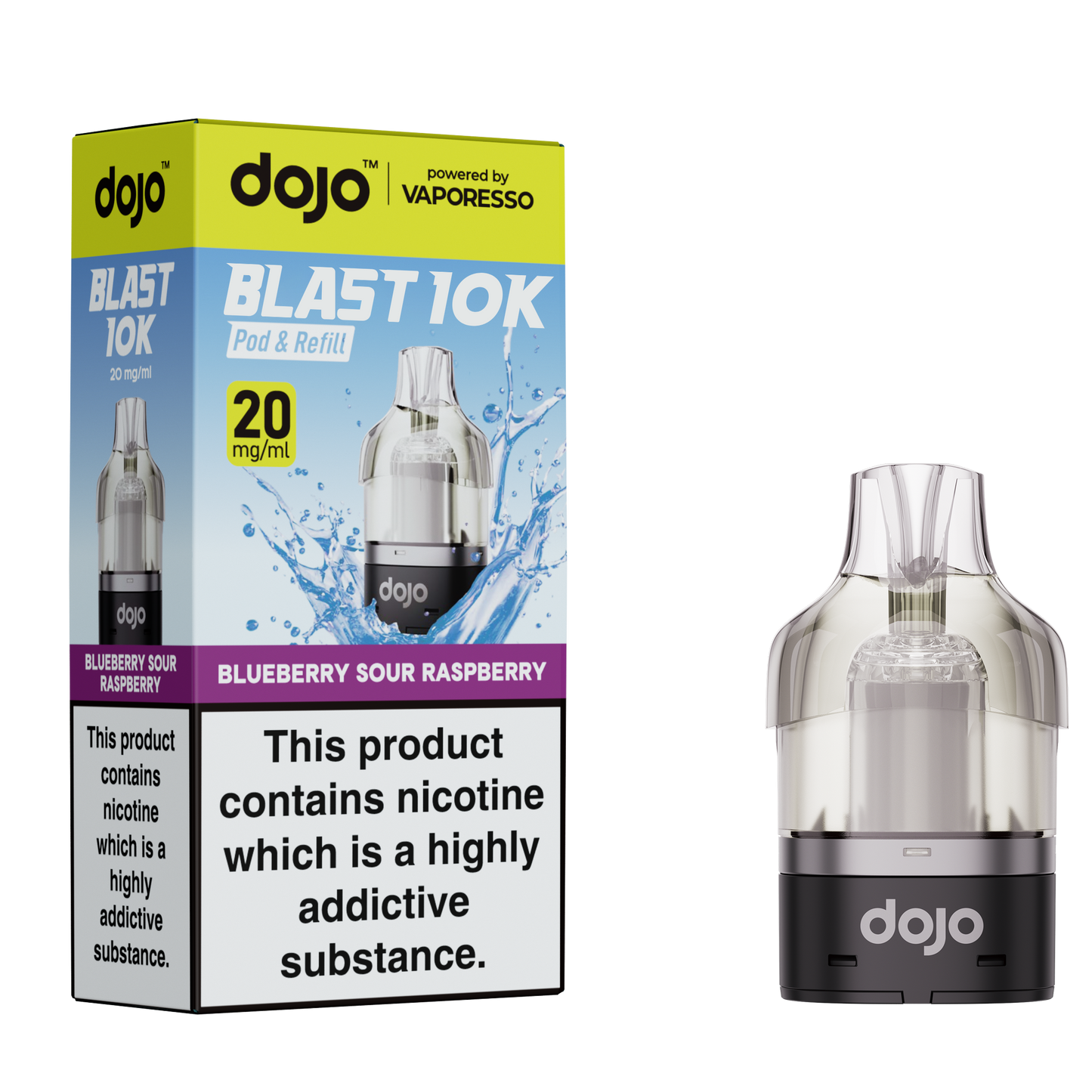 Vaporesso DOJO Blast 10K - Pod & Refill 10ml - Blueberry Sour Raspberry