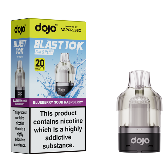 Vaporesso DOJO Blast 10K - Pod & Refill 10ml - Blueberry Sour Raspberry