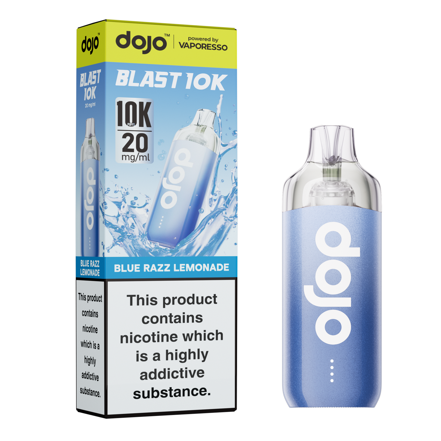 Vaporesso DOJO Blast 10K - Replacement Disposable Pod Device - Blue Razz Lemonade