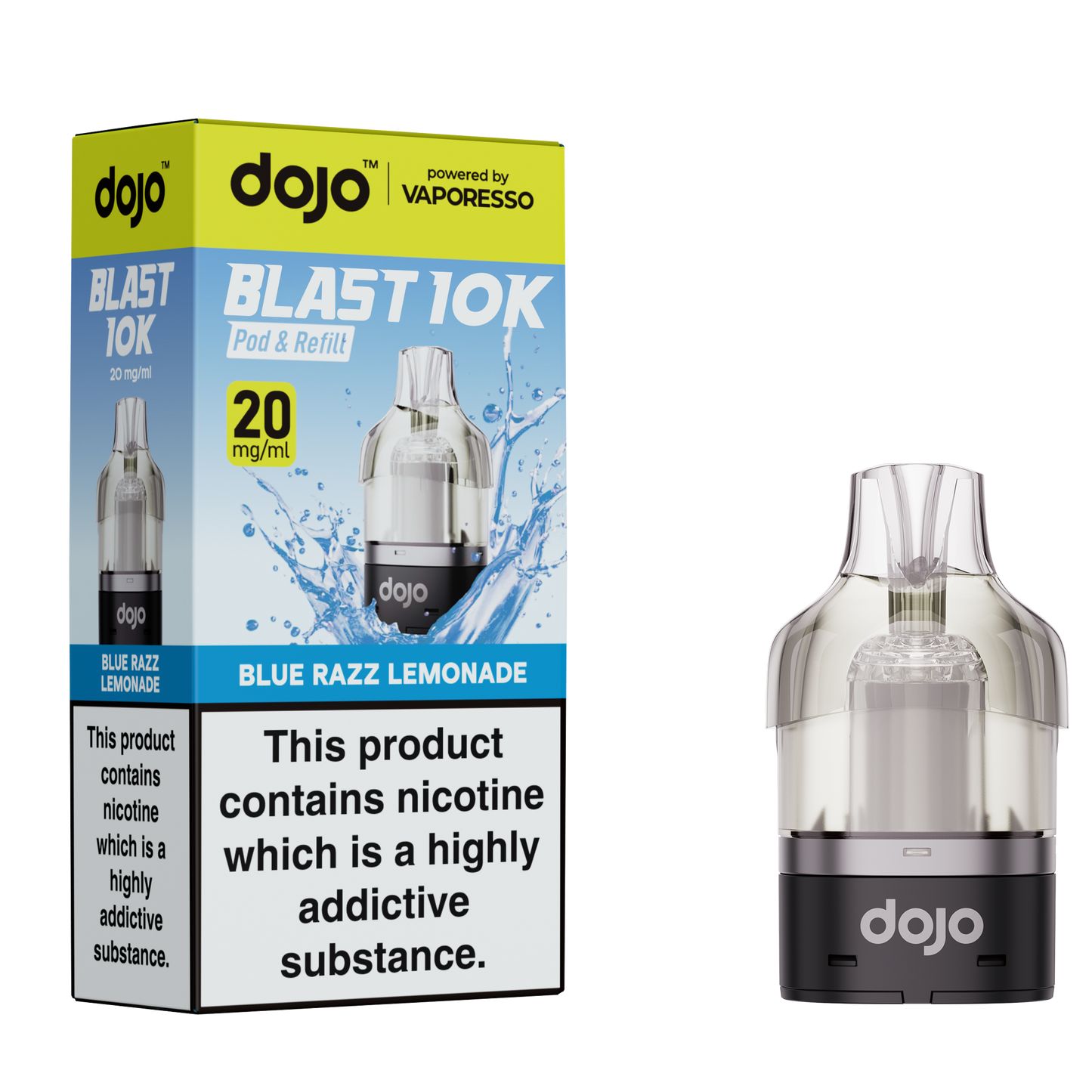 Vaporesso DOJO Blast 10K - Pod & Refill 10ml - Blue Razz Lemonade