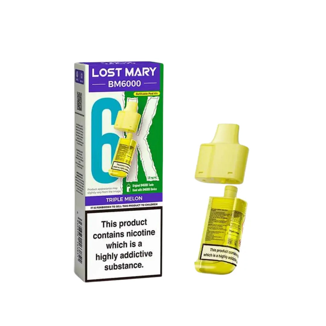 Lost Mary BM6000 - Replacement Pods - Triple Melon - Ubervape