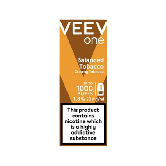 VEEV ONE - Balanced Tobacco - 2ml Pre-filled Pod x 1 (Pack) - Ubervape
