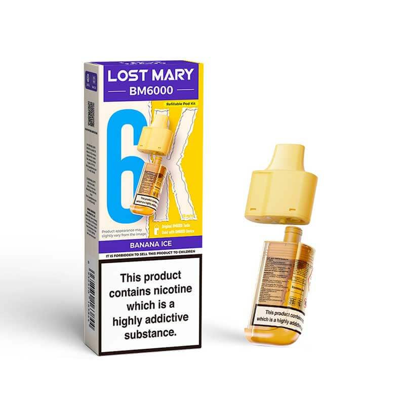 Lost Mary BM6000 - Replacement Pods - Banana Ice - Ubervape