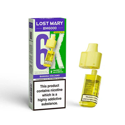 Lost Mary BM6000 - Replacement Pods - Banana Volcano - Ubervape