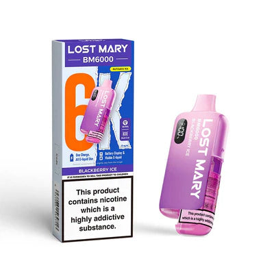 Lost Mary BM6000 - Rechargeable Replacement Pod Device - Blackberry Ice