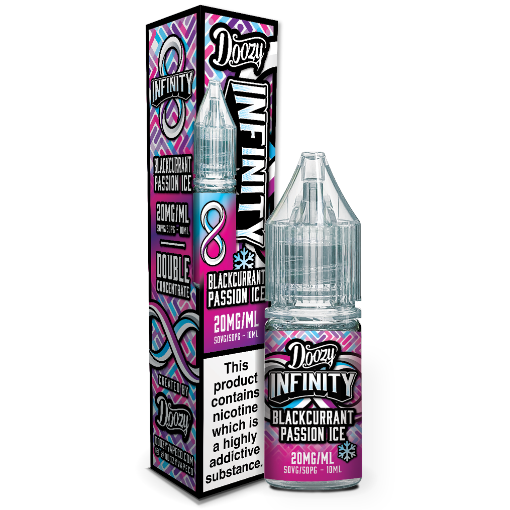 Doozy Infinity - Blackcurrant Passion Ice E-liquid Salt Nic