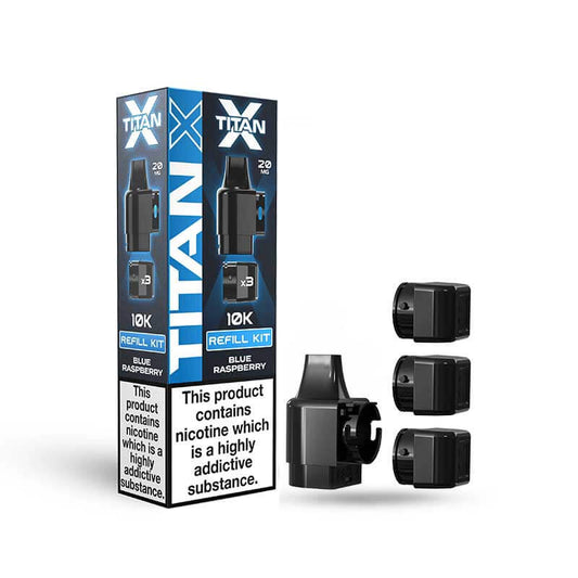 Titan X 10K - Replacement Pods - Blue Raspberry