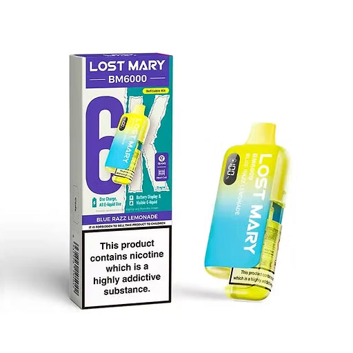 Lost Mary BM6000 - Rechargeable Replacement Pod Device - Blue Razz Lemonade
