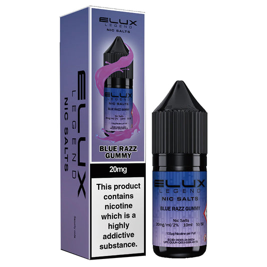 Elux Legend - Blue Razz Gummy 10ml E-liquid Salt Nic - Ubervape