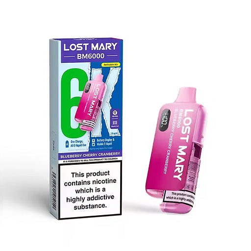 Lost Mary BM6000 - Rechargeable Replacement Pod Device - Blueberry Cherry Cranberry