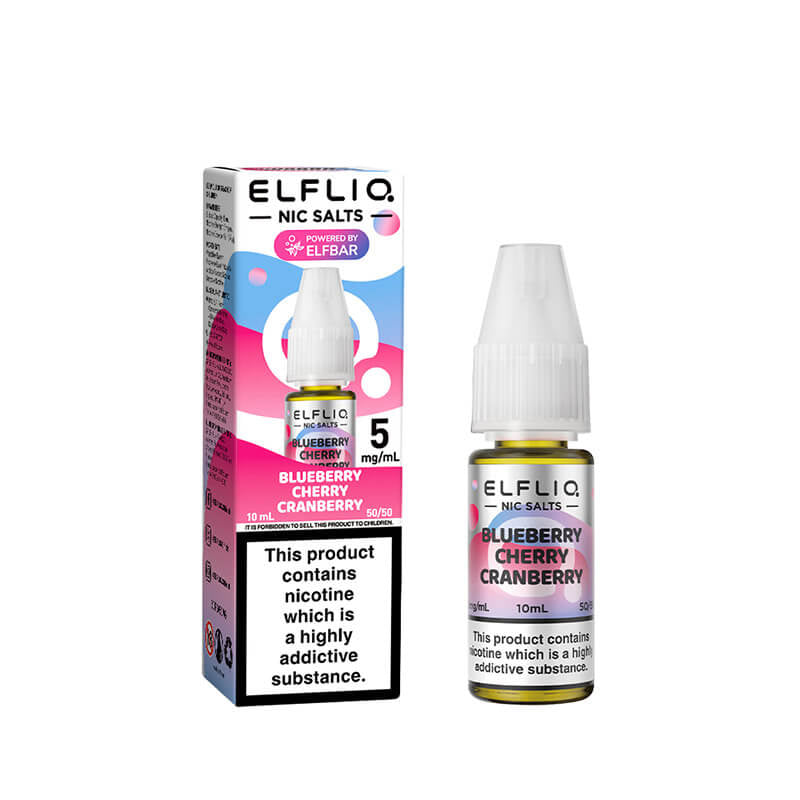 Elf Bar ELFLIQ - Blueberry Cherry Cranberry 10ml E-liquid Salt Nic - Ubervape