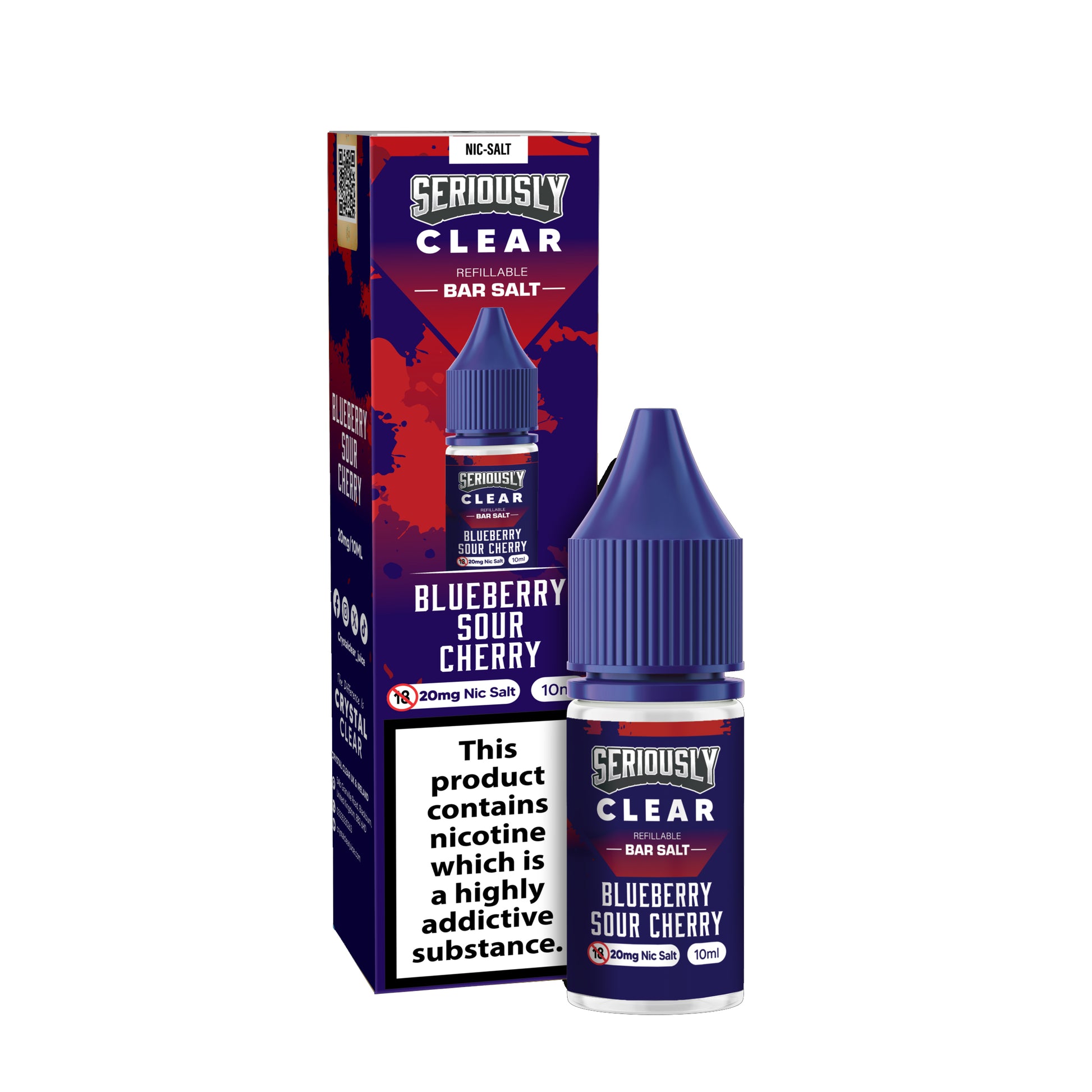 Seriously Clear - Blueberry Sour Cherry E-liquid Salt Nic - Ubervape