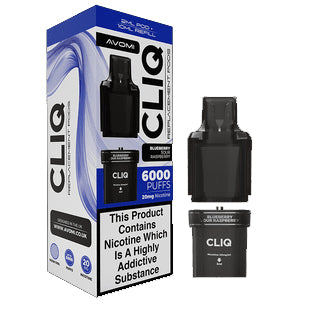 Avomi Cliq 6,000 Puff Refill Pods 12ml - Blueberry Sour Raspberry