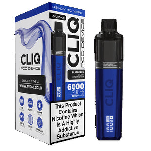 Avomi Cliq - 6,000 Puff Rechargeable Disposable - Blueberry Sour Raspberry