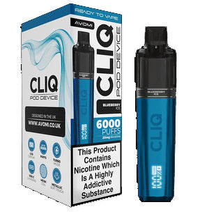 Avomi Cliq - 6,000 Puff Rechargeable Disposable - Blueberry Ice