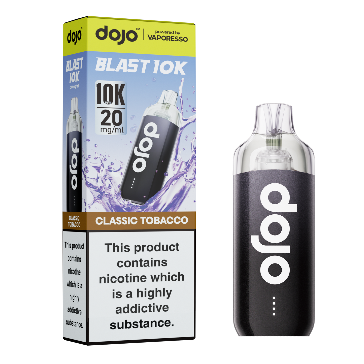 Vaporesso DOJO Blast 10K - Replacement Disposable Pod Device - Classic Tobacco