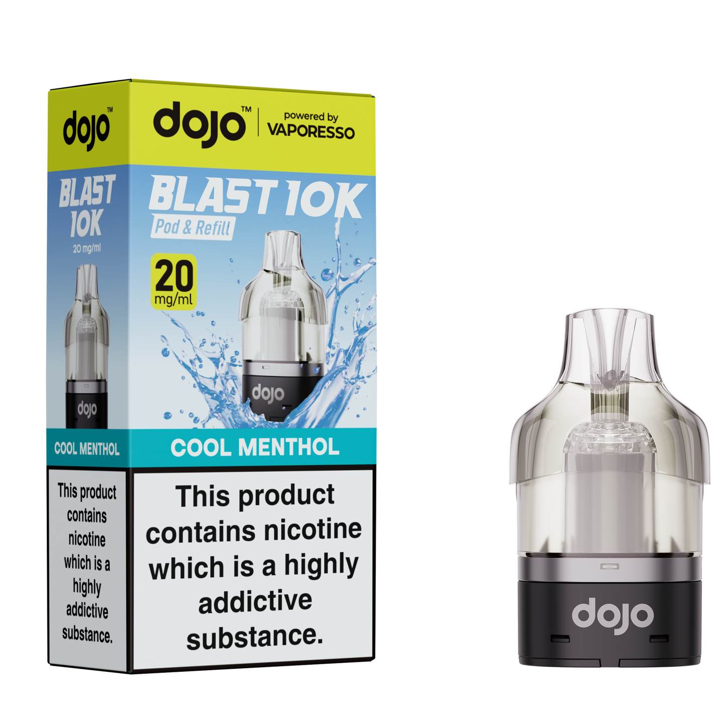 Vaporesso DOJO Blast 10K - Pod & Refill 10ml - Cool Menthol