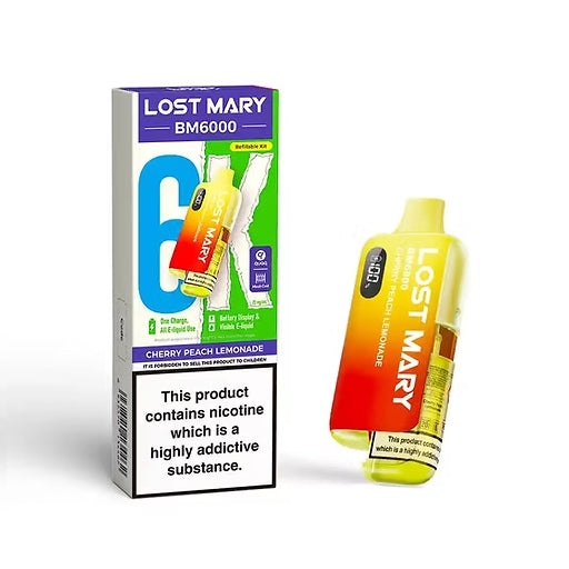 Lost Mary BM6000 - Rechargeable Replacement Pod Device - Cherry Peach Lemonade
