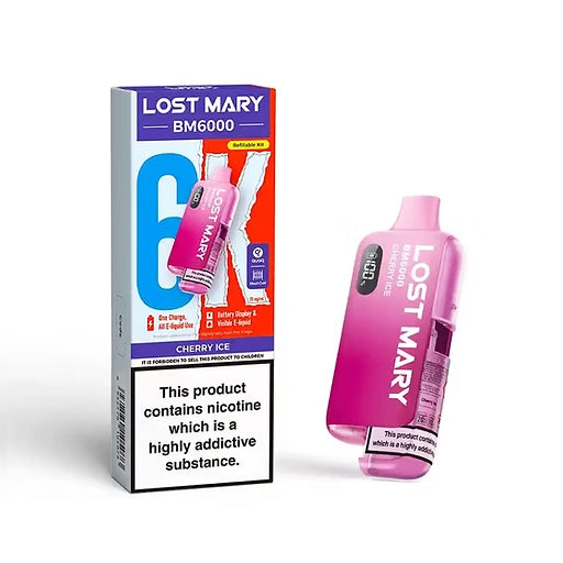 Lost Mary BM6000 - Rechargeable Replacement Pod Device - Cherry Ice