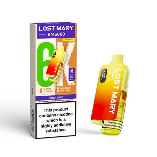 Lost Mary BM6000 - Rechargeable Replacement Pod Device - Cola Lime