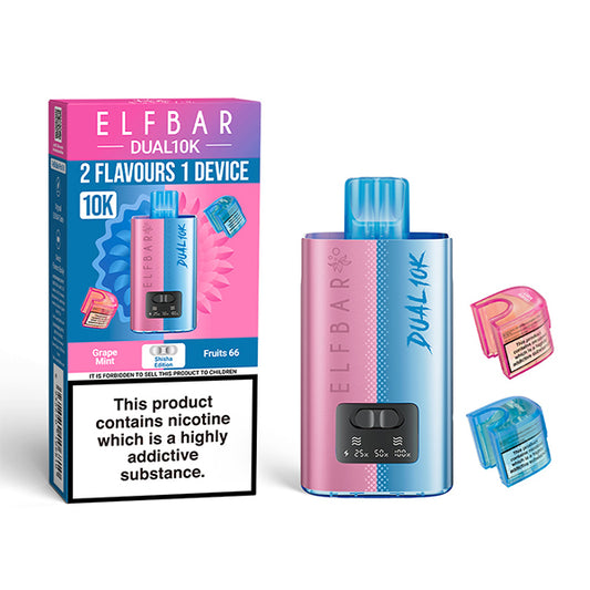 Elfbar Dual 10k - Rechargeable Disposable Pod Device - Shisha Edition