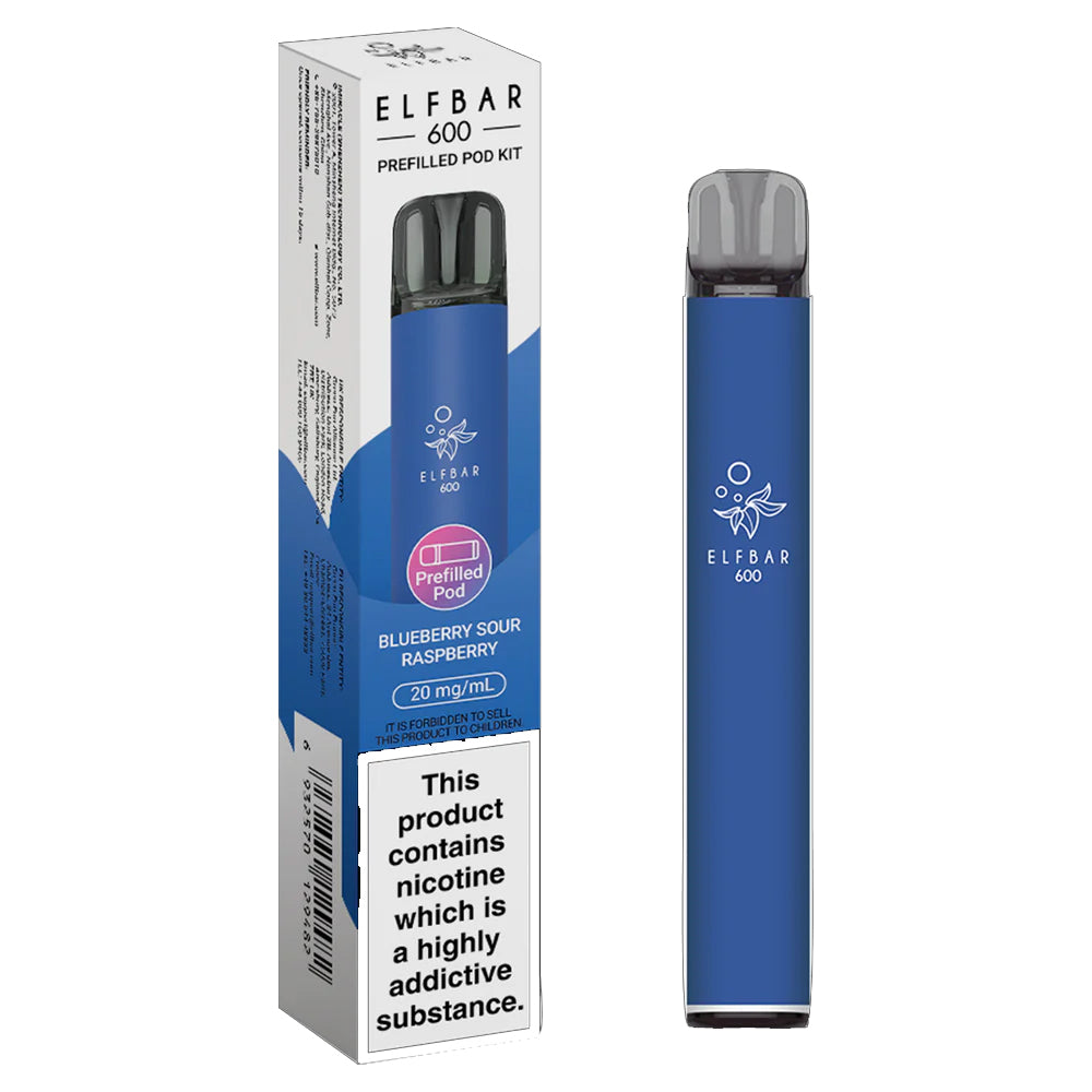Elf Bar 600 - Prefilled Pod Device - Blueberry Sour Raspberry